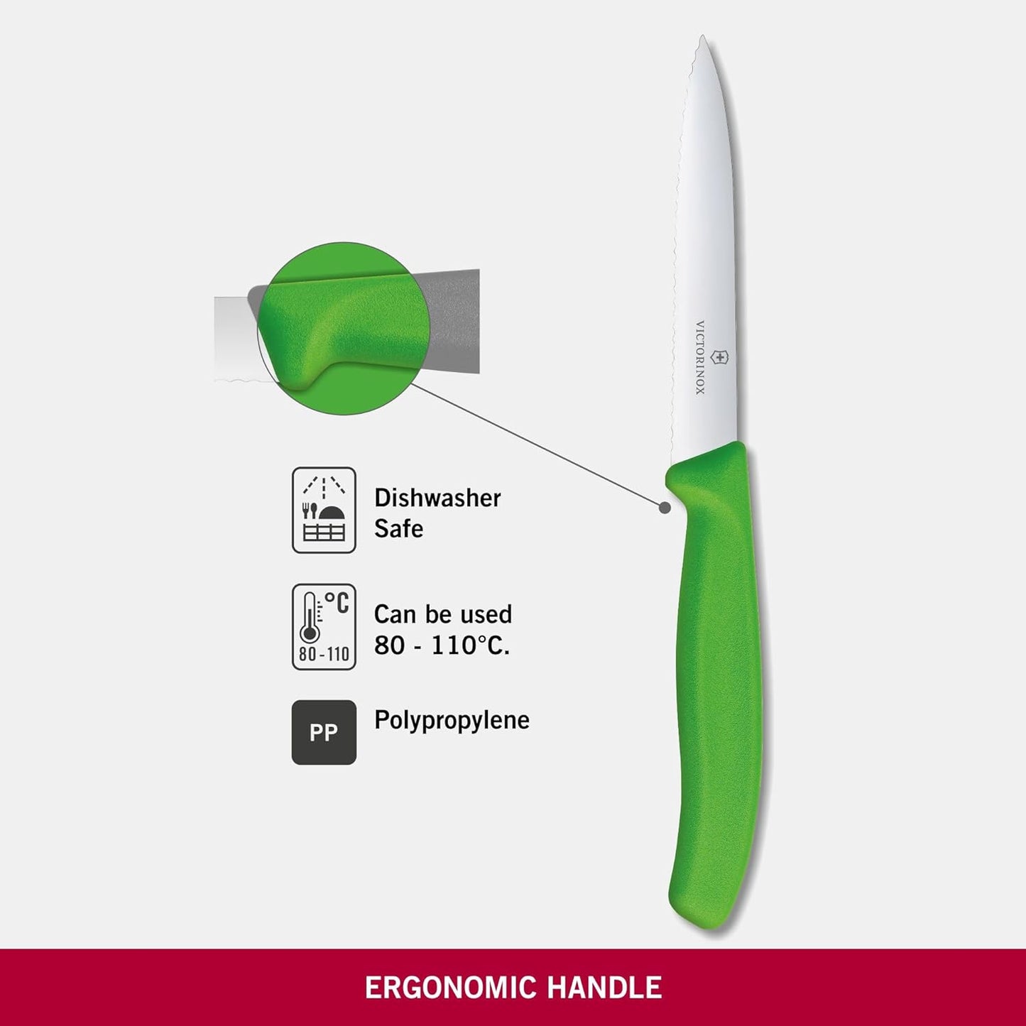 Swiss Classic Wavy Paring Knife Green 10cm boatyardmalaysia