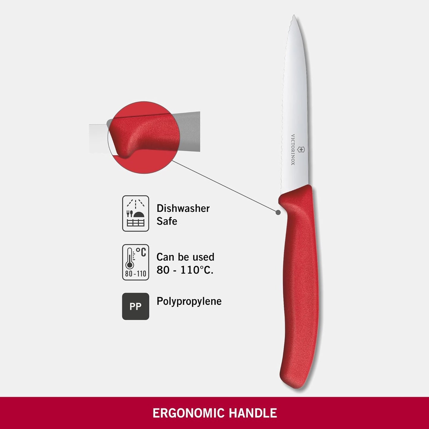 Swiss Classic Wavy Paring Knife Red 10CM boatyardmalaysia