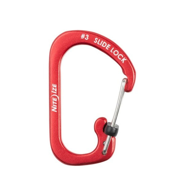 NITE IZE SLIDELOCK CARABINER AL #3 RED CSLA3-10-R6 boatyardmalaysia