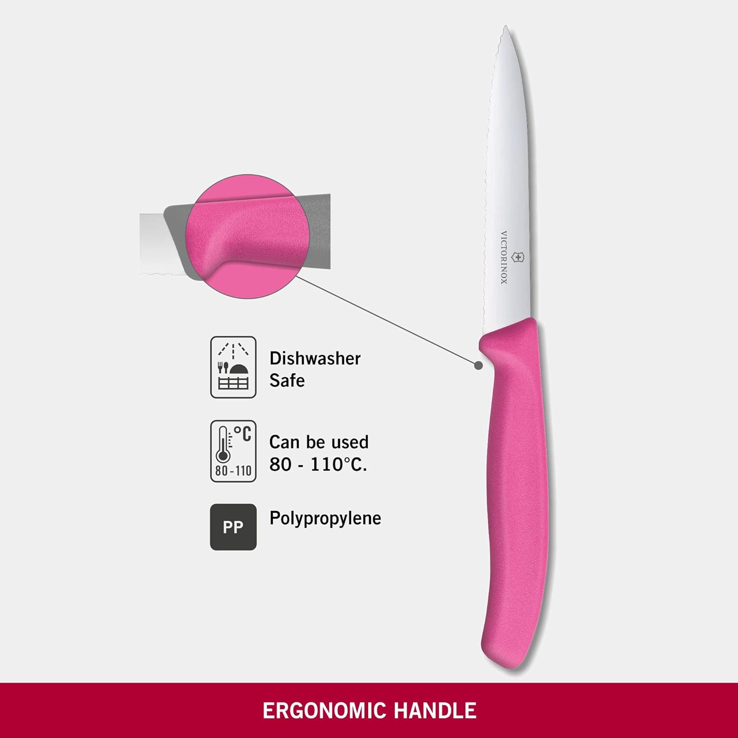 Swiss Classic Wavy Paring Knife Pink 10cm boatyardmalaysia