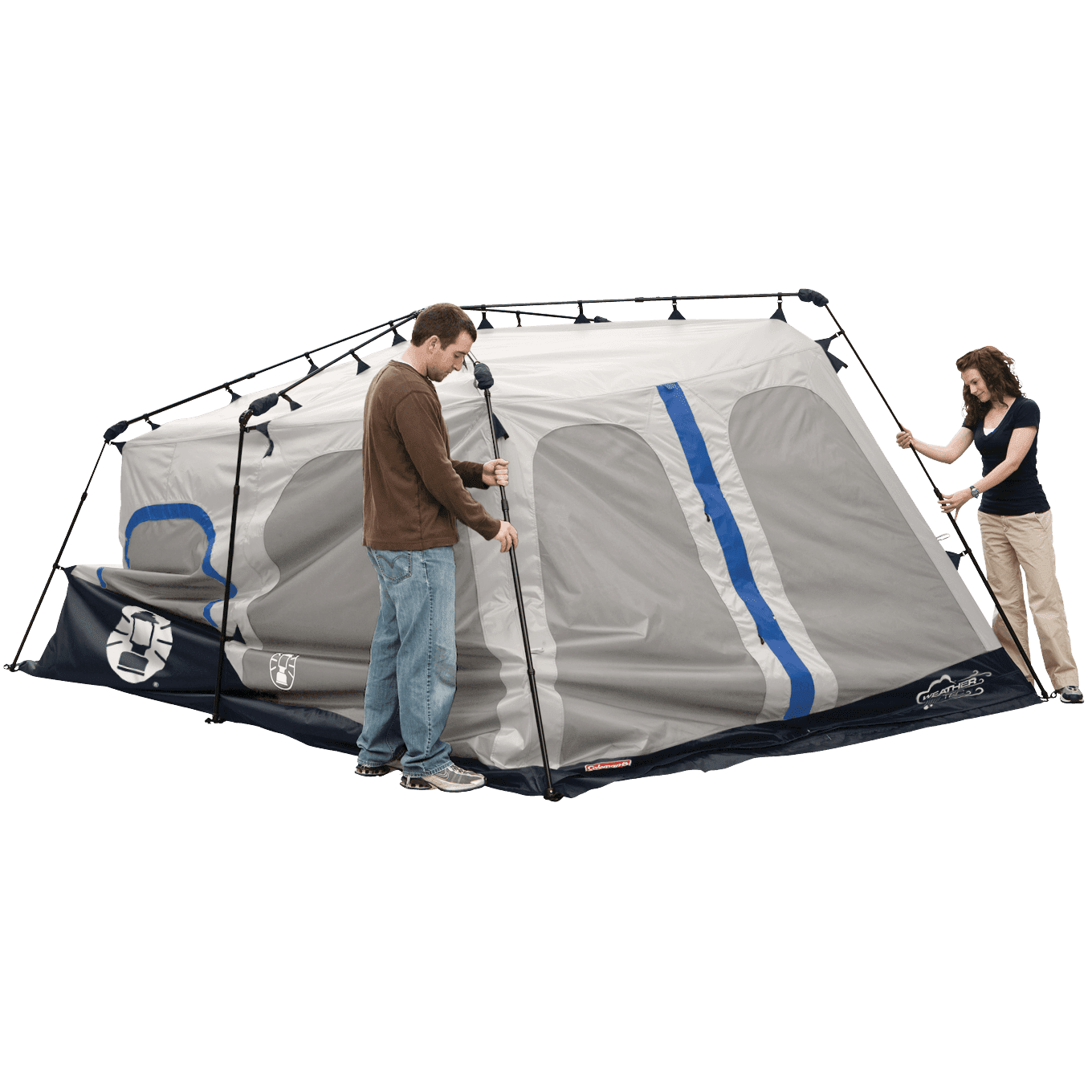 8-Person Instant Cabin Tent, Blue Tents by Coleman | campsifu