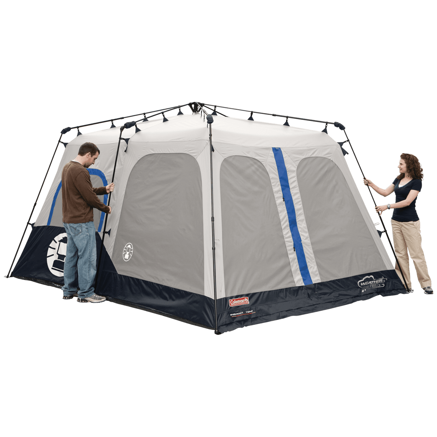 8-Person Instant Cabin Tent, Blue Tents by Coleman | campsifu