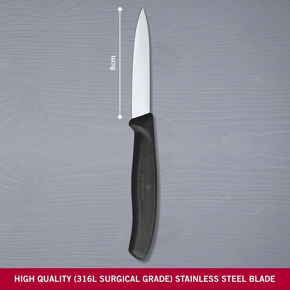 Swiss Classic Paring Knife Black 8cm boatyardmalaysia