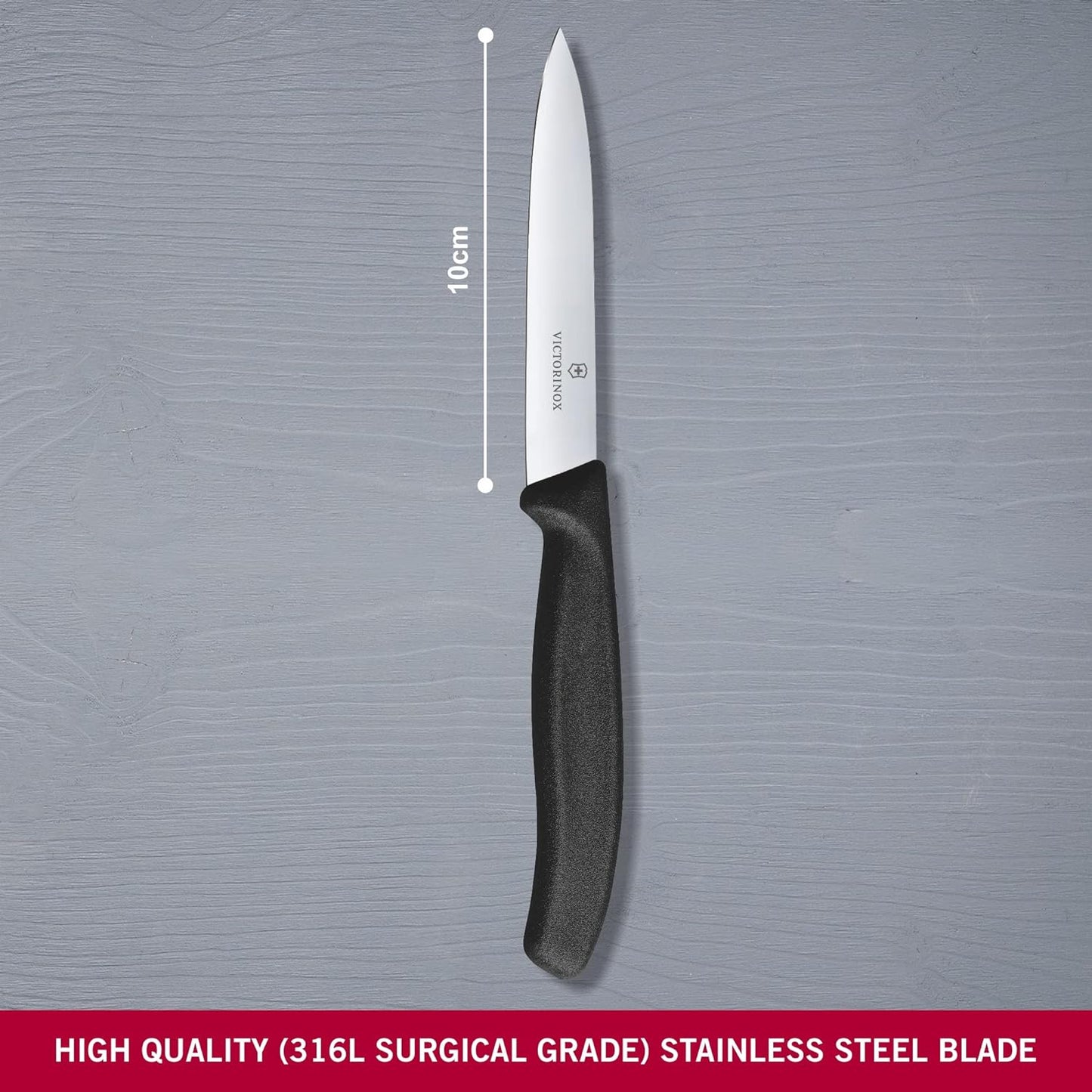 Swiss Classic Paring Knife Black 10cm boatyardmalaysia