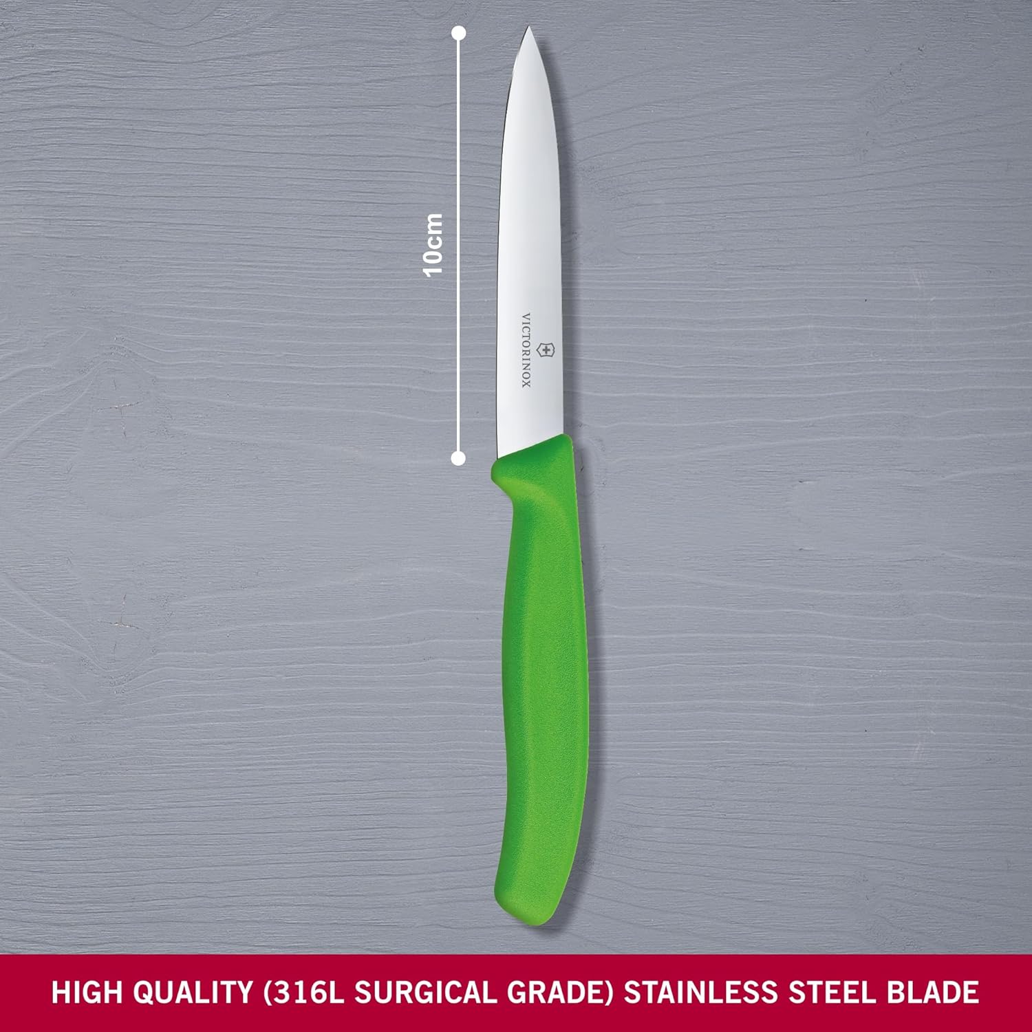 Swiss Classic Paring Knife Green 10cm boatyardmalaysia