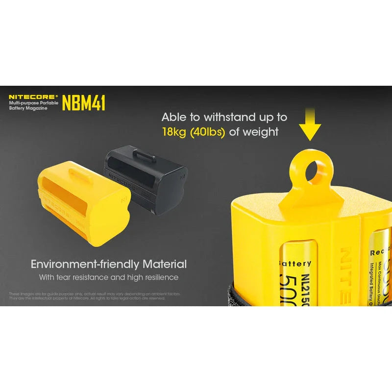 NITECORE NBM41 YELLOW BATTERY STORAGE CASE boatyardmalaysia