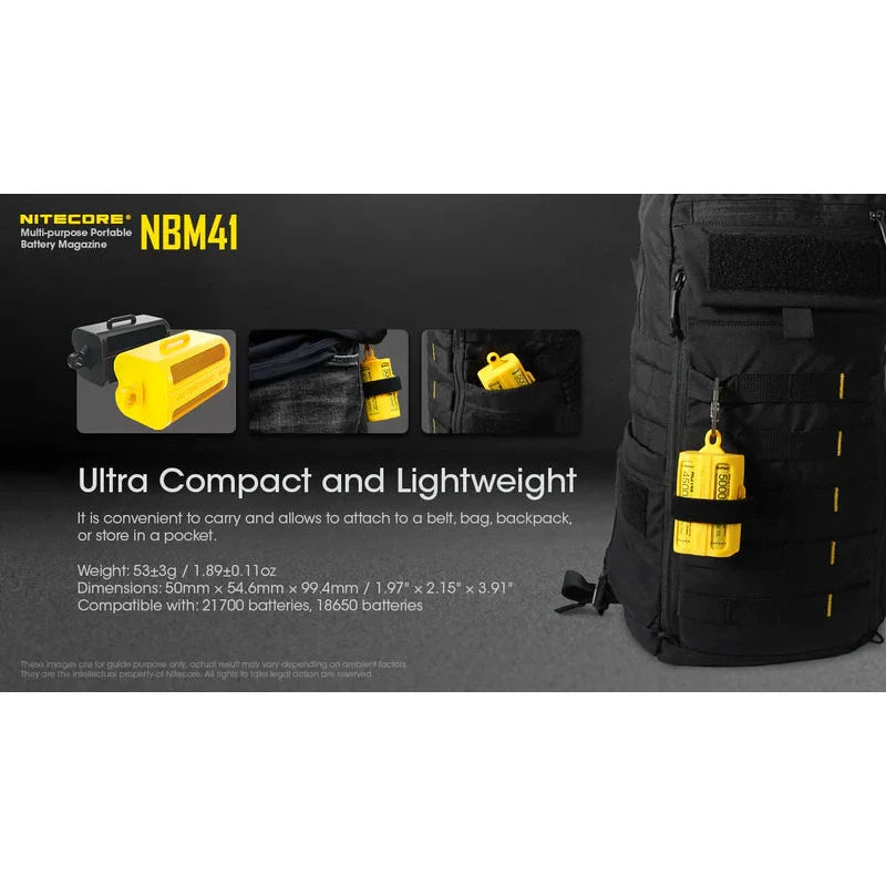 NITECORE NBM41 YELLOW BATTERY STORAGE CASE boatyardmalaysia