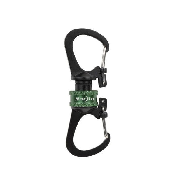 NITE IZE SLIDELOCK 360 MAGNETIC LOCKING DUAL-BINER OLIVE MSBL-08-R7 boatyardmalaysia