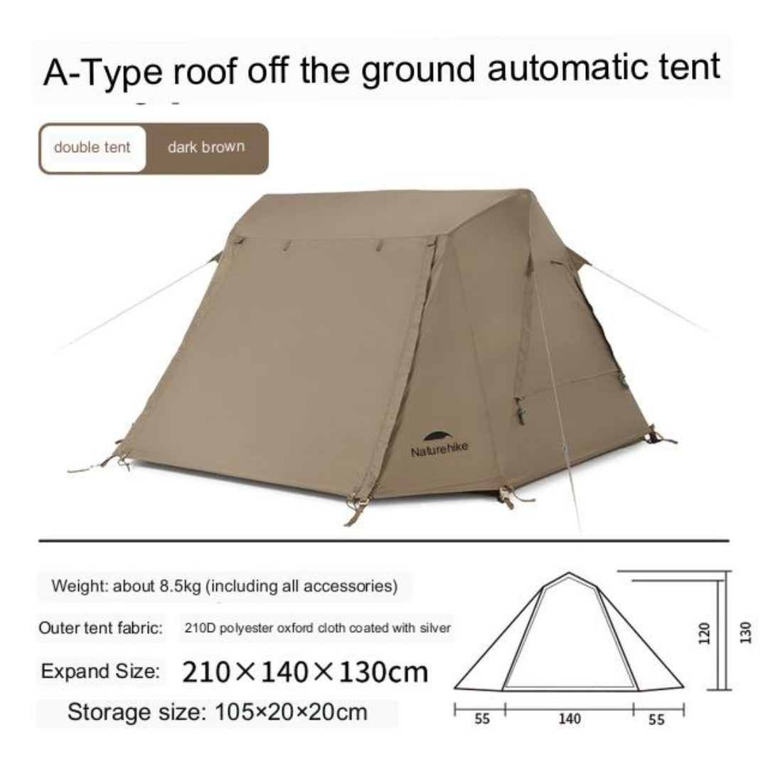 A-Type Roof Off The Ground 2-Person Automatic Tent