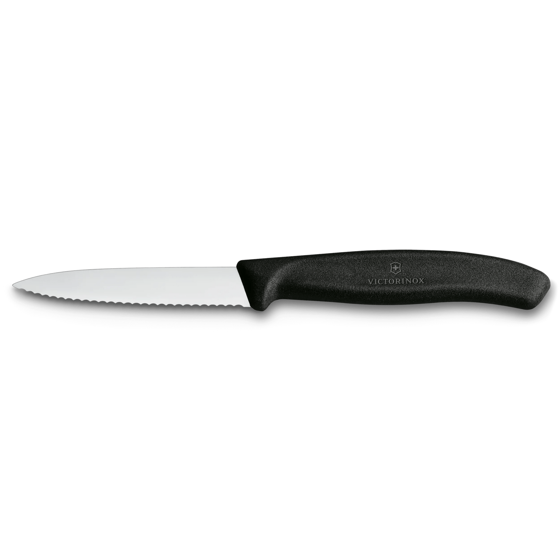 Swiss Classic Wavy Paring Knife Black 8cm boatyardmalaysia