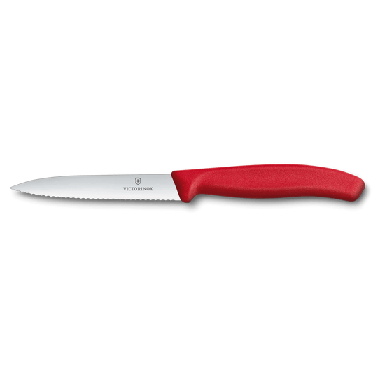 Swiss Classic Wavy Paring Knife Red 10CM boatyardmalaysia