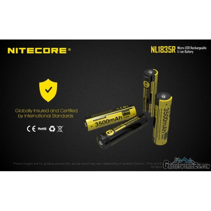 NITECORE 18650 3500MAH TYPE-C LI-ION BATTERY NL1835R ~ boatyardmalaysia