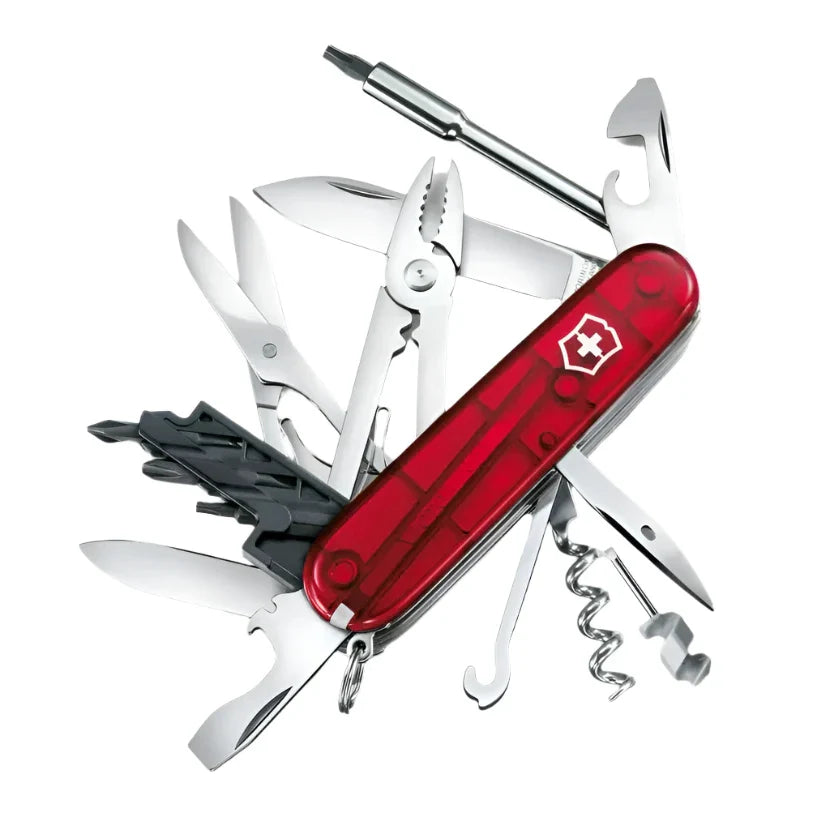 VICTORINOX CYBERTOOL M 34 RED TRANS 1.7725.T boatyardmalaysia