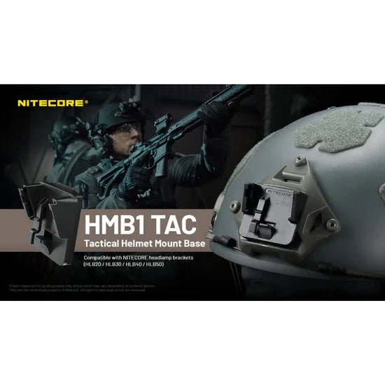 NITECORE HMB1 TAC HELMET MOUNT BASE boatyardmalaysia