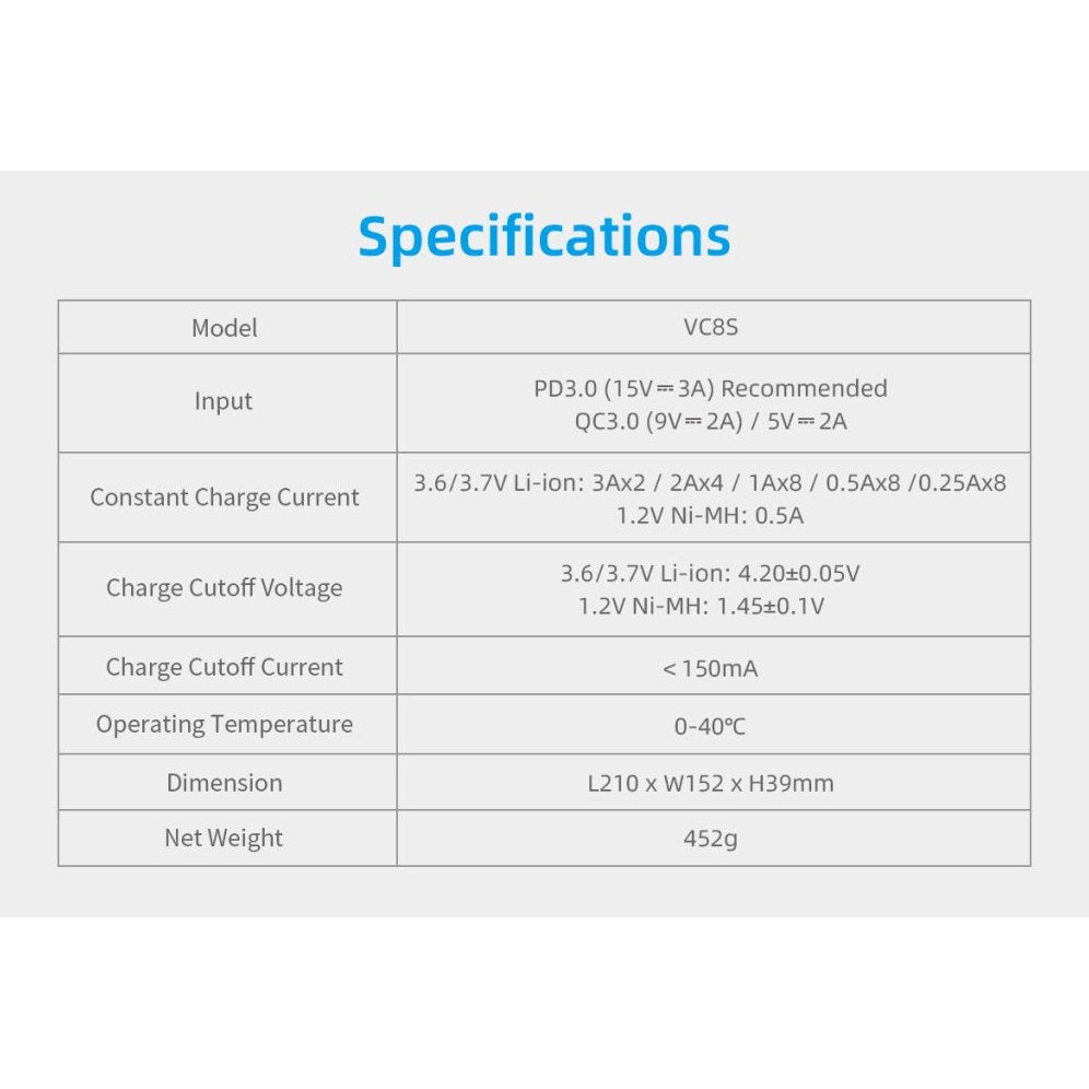 XTAR VC8 CHARGER boatyardmalaysia