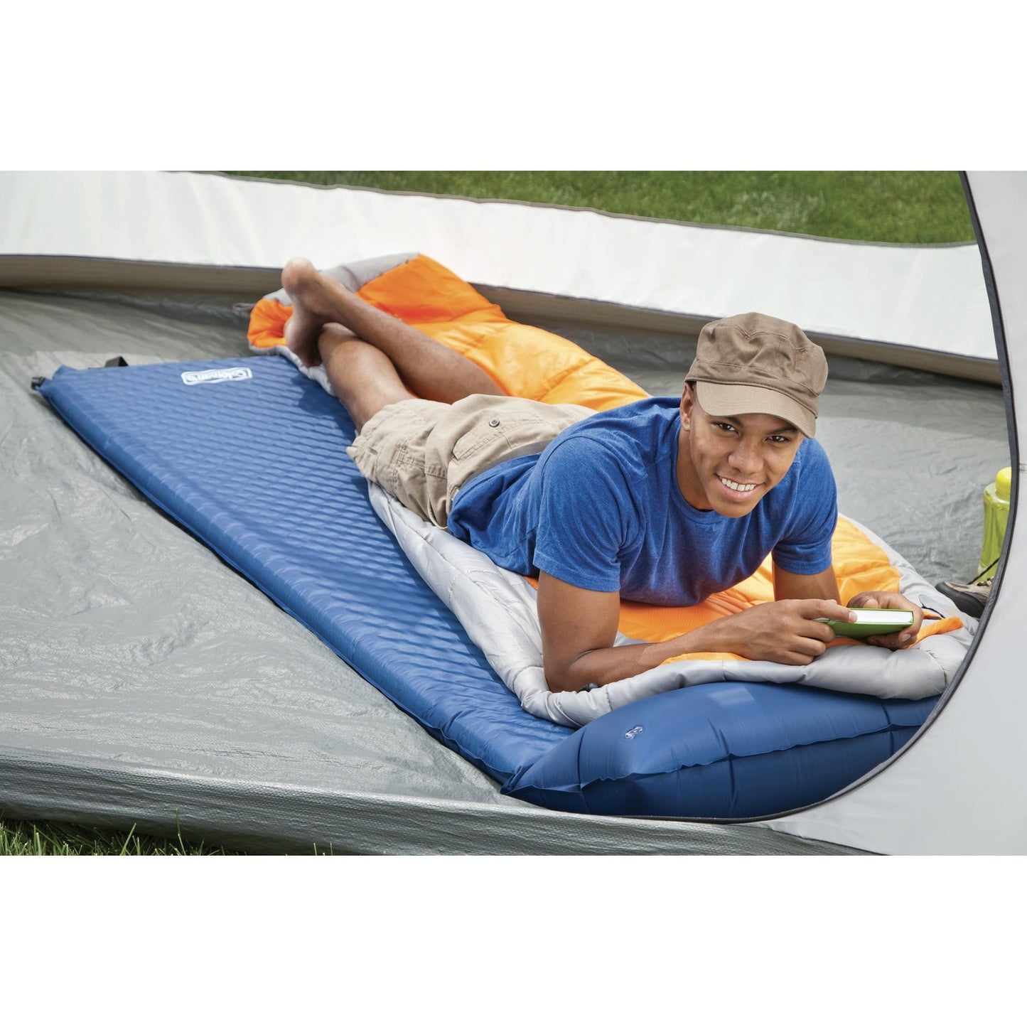 Self-Inflating Sleeping Pad with Pillow, Navy