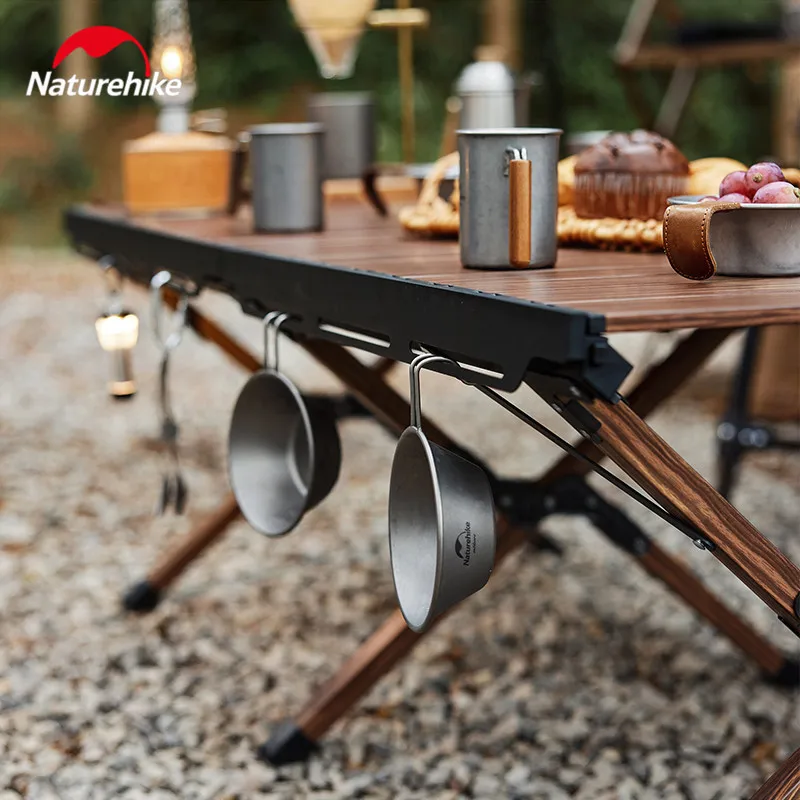 Aluminium Alloy Hanging Egg Roll Table Walnut Grain Tables by Naturehike | campsifu