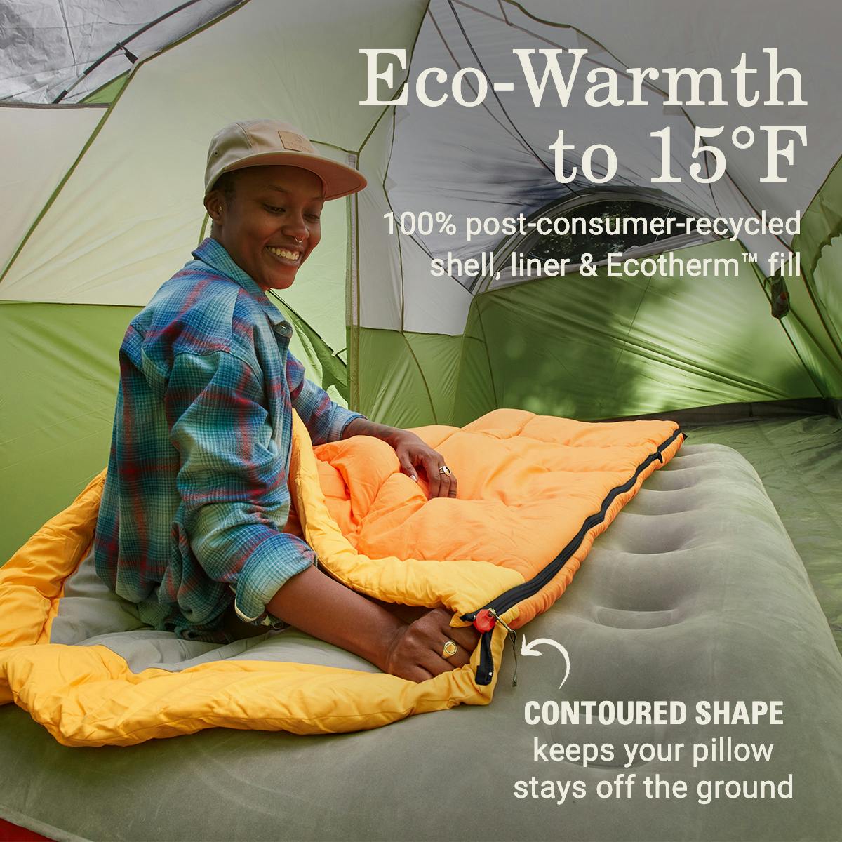 Arch Bay™ 15°F Big & Tall Sleeping Bag, Daffodil Sleeping Bags by Coleman | campsifu