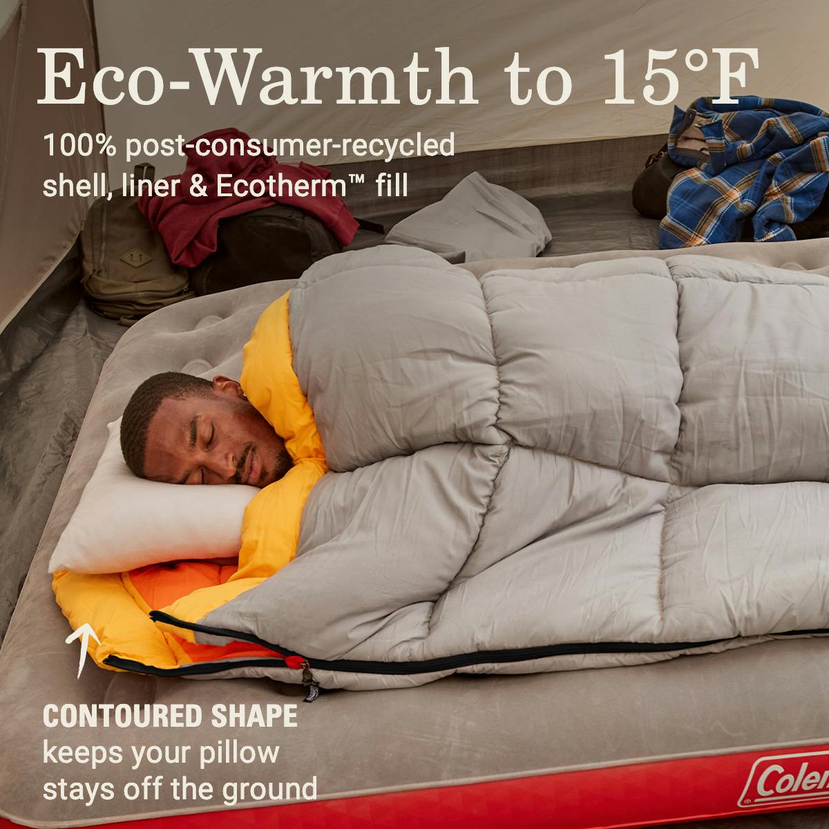 Arch Bay™ 15°F Big & Tall Sleeping Bag, Rock Sleeping Bags by Coleman | campsifu