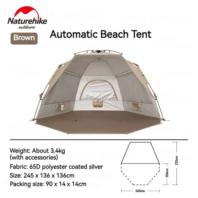 Automatic Beach Tent Brown Tents by Naturehike | campsifu