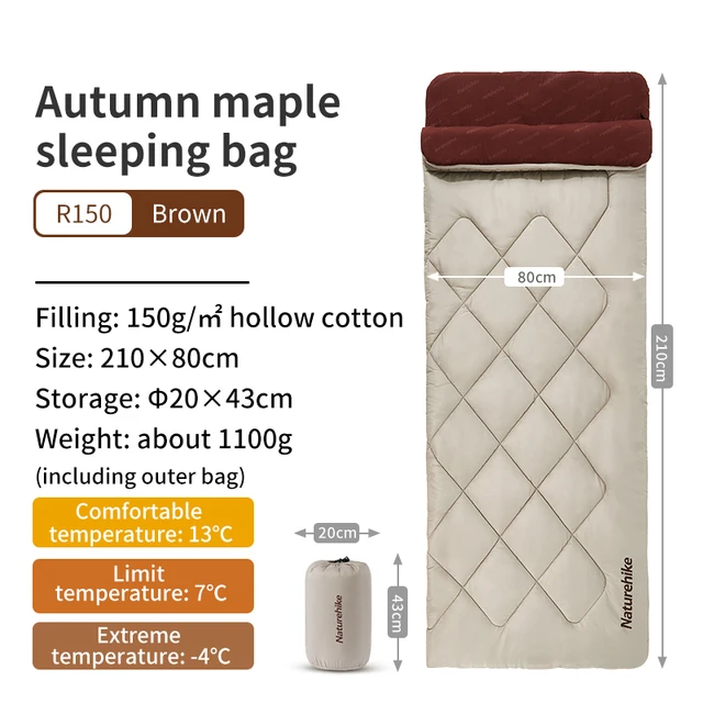 Autumn Maple Sleeping Bag R150 Sleeping Bags by Naturehike | campsifu