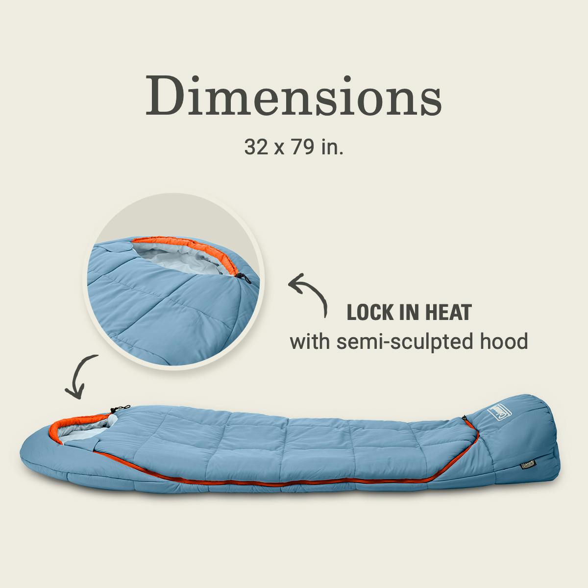 Big Bay™ 0° Mummy Sleeping Bag, Fog Sleeping Bags by Coleman | campsifu