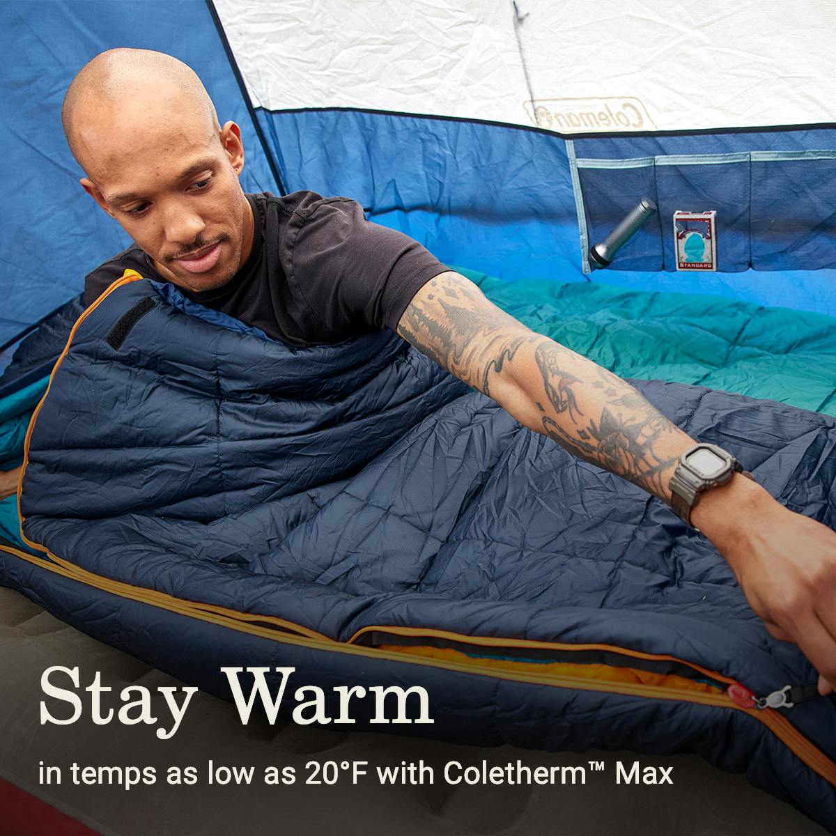 Big Bay™ 20° Big & Tall Contour Sleeping Bag, Blunt Sleeping Bags by Coleman | campsifu