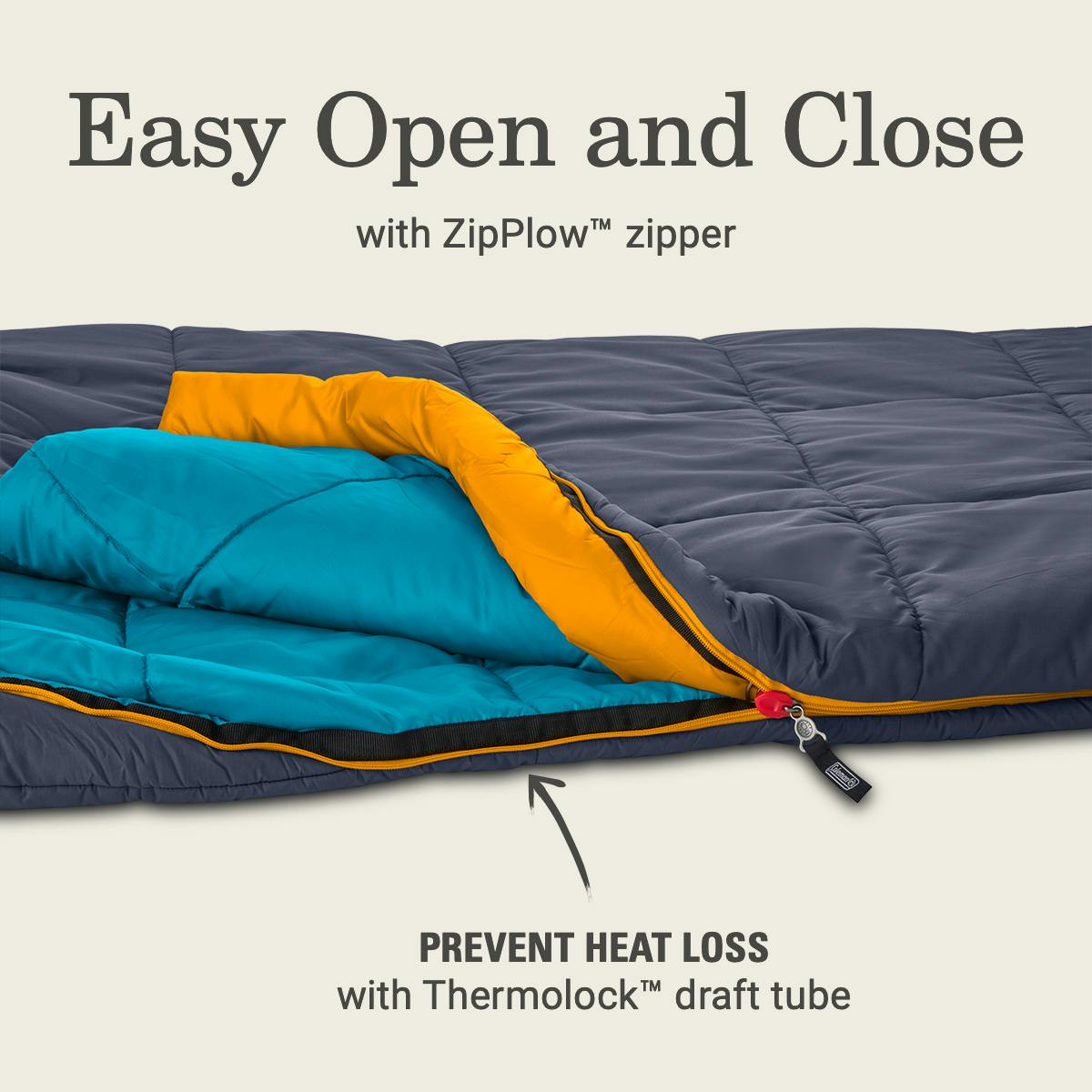 Big Bay™ 20° Big & Tall Contour Sleeping Bag, Blunt Sleeping Bags by Coleman | campsifu