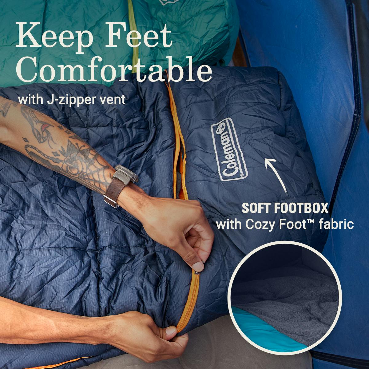 Big Bay™ 20° Big & Tall Contour Sleeping Bag, Blunt Sleeping Bags by Coleman | campsifu