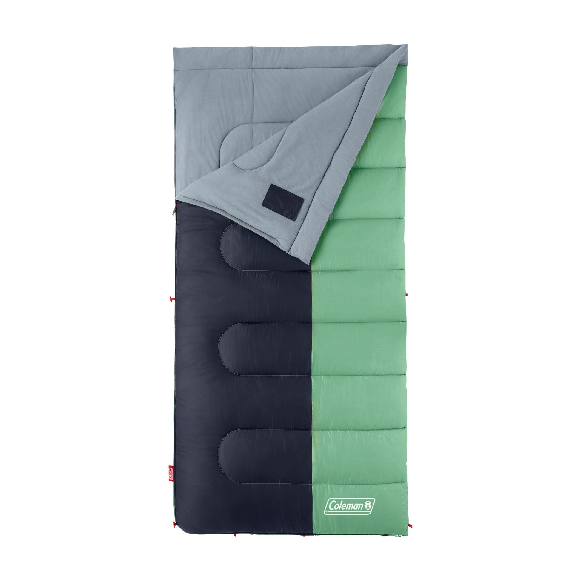 Biscayne™ 40°F Warm Weather Big and Tall Sleeping Bag, Black/Mint Sleeping Bags by Coleman | campsifu