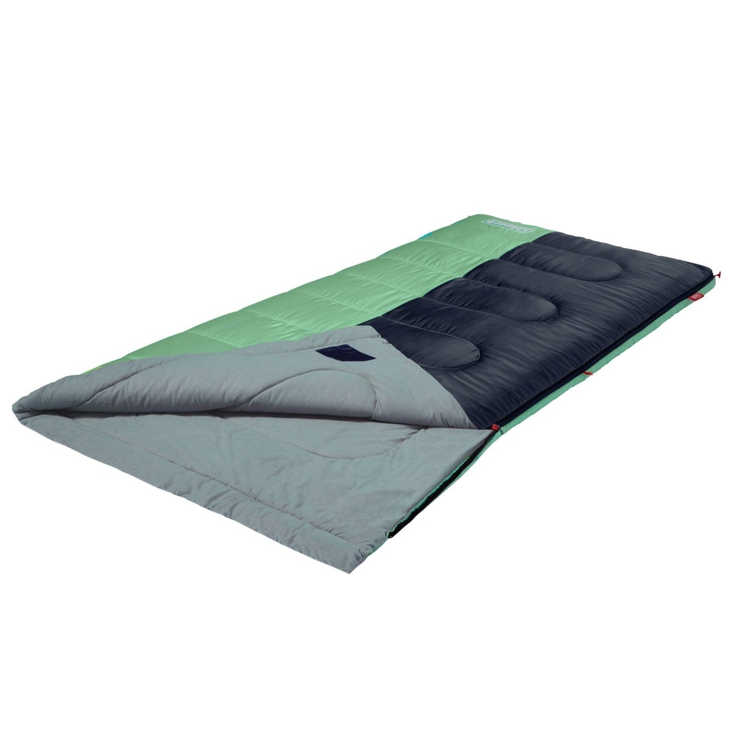 Biscayne™ 40°F Warm Weather Big and Tall Sleeping Bag, Black/Mint Sleeping Bags by Coleman | campsifu