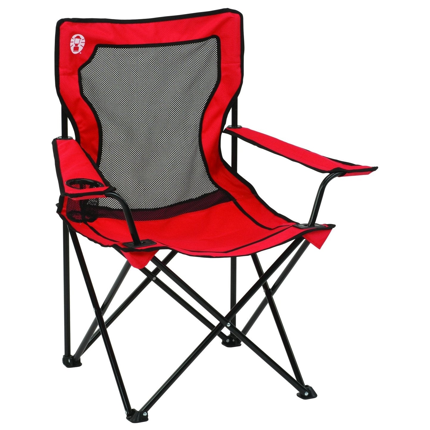 Broadband™ Mesh Quad Chair, Red Chairs by Coleman | campsifu