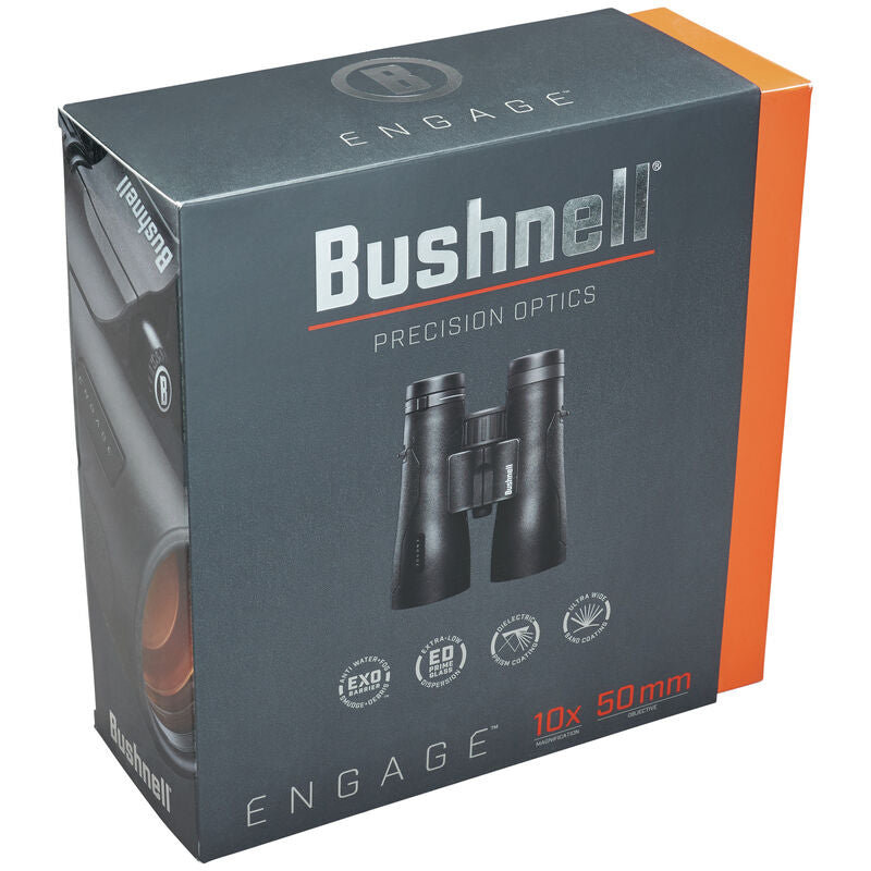 Bushnell 10X50 mm Engage Black Roof Prisim ED/FMC/UWB Binoculars by Bushnell | campsifu