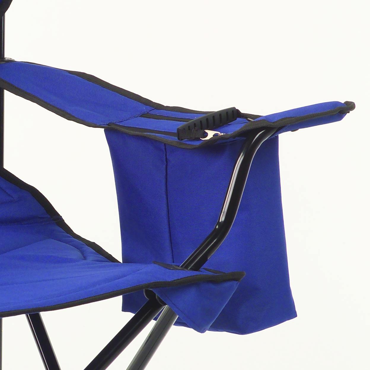 Camping Chair with Built-In 4-Can Cooler, Blue Chairs by Coleman | campsifu