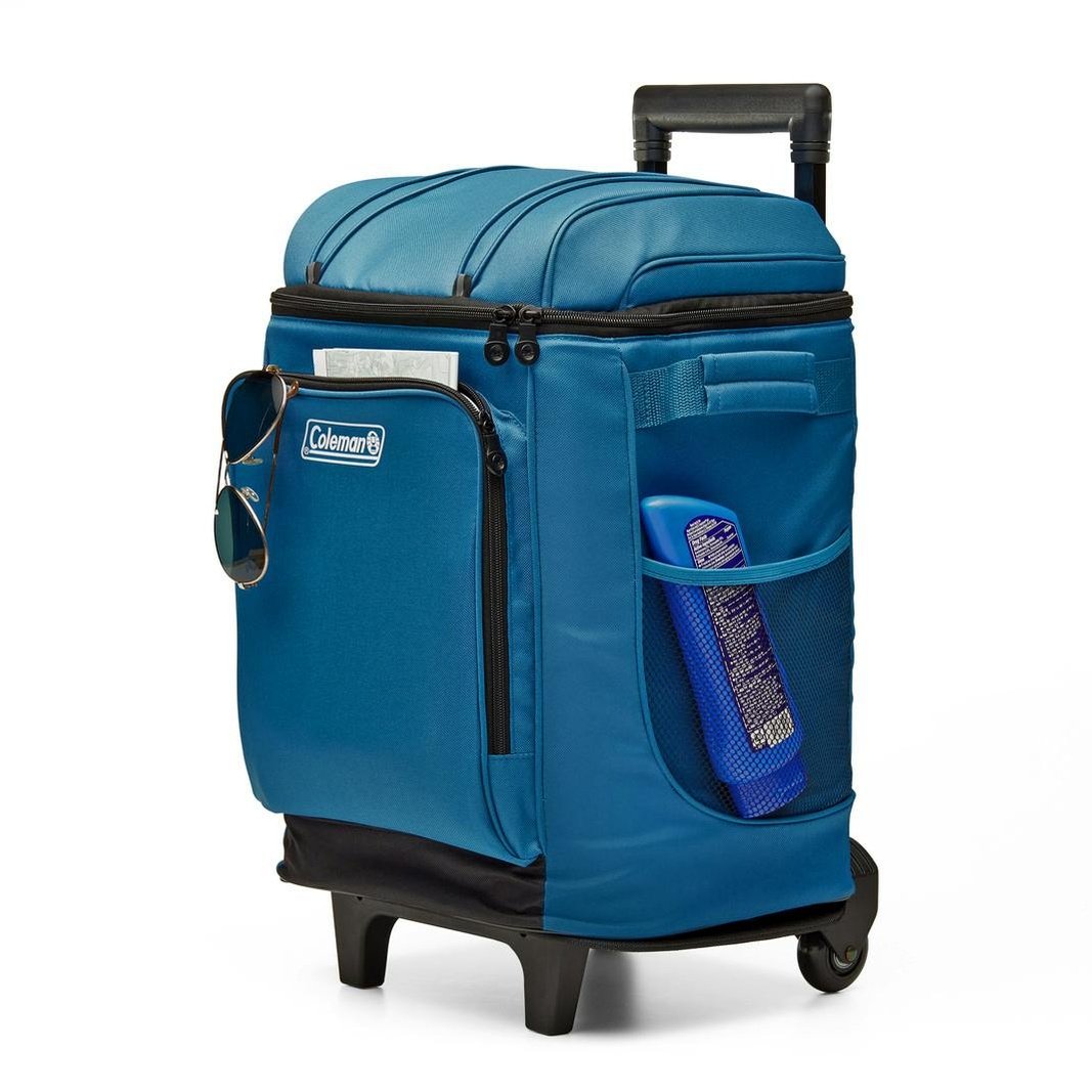 CHILLER™ 42-Can Soft-Sided Portable Cooler with Wheels, Deep Ocean Soft Coolers by Coleman | campsifu