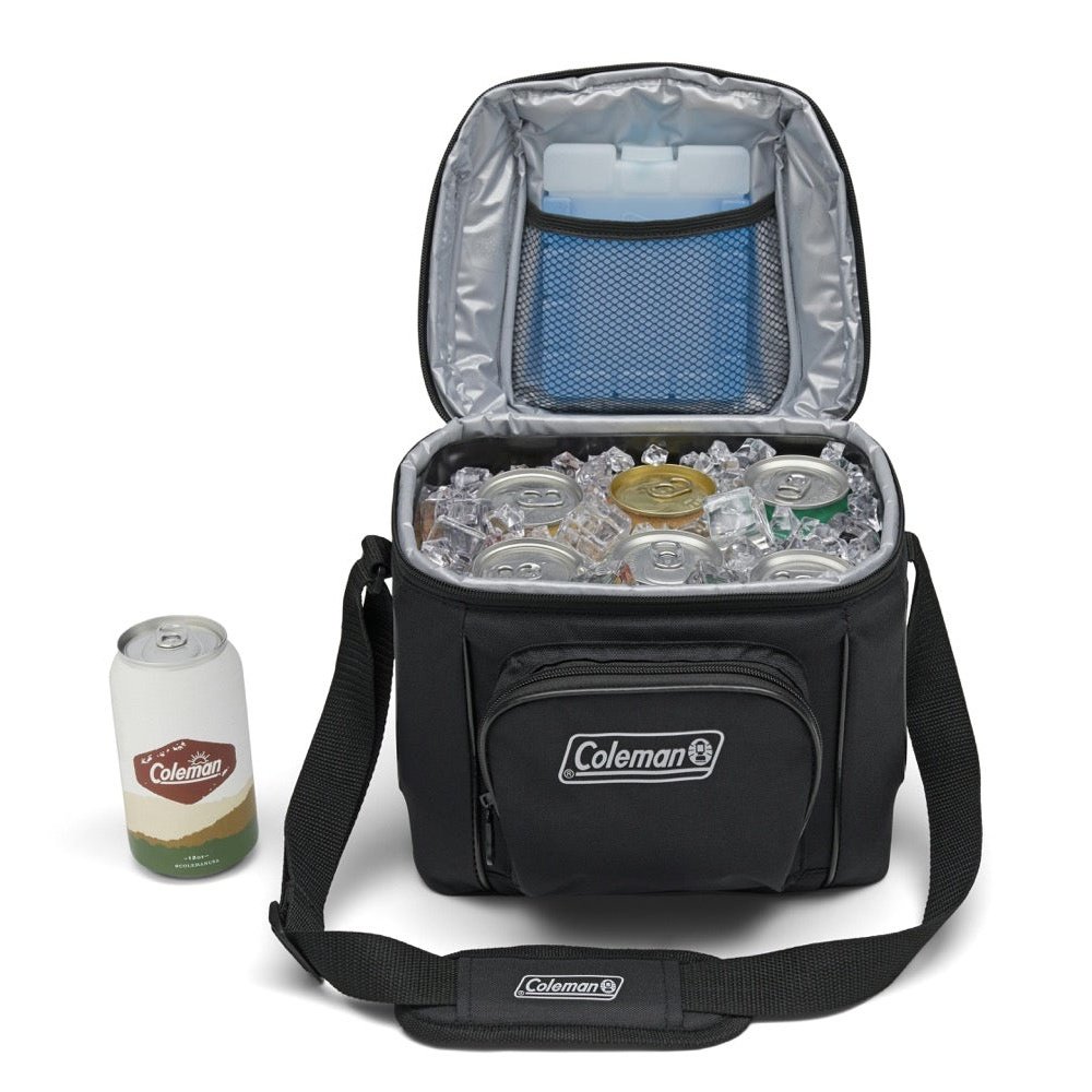 CHILLER™ 9-Can Soft-Sided Portable Cooler, Black Soft Coolers by Coleman | campsifu