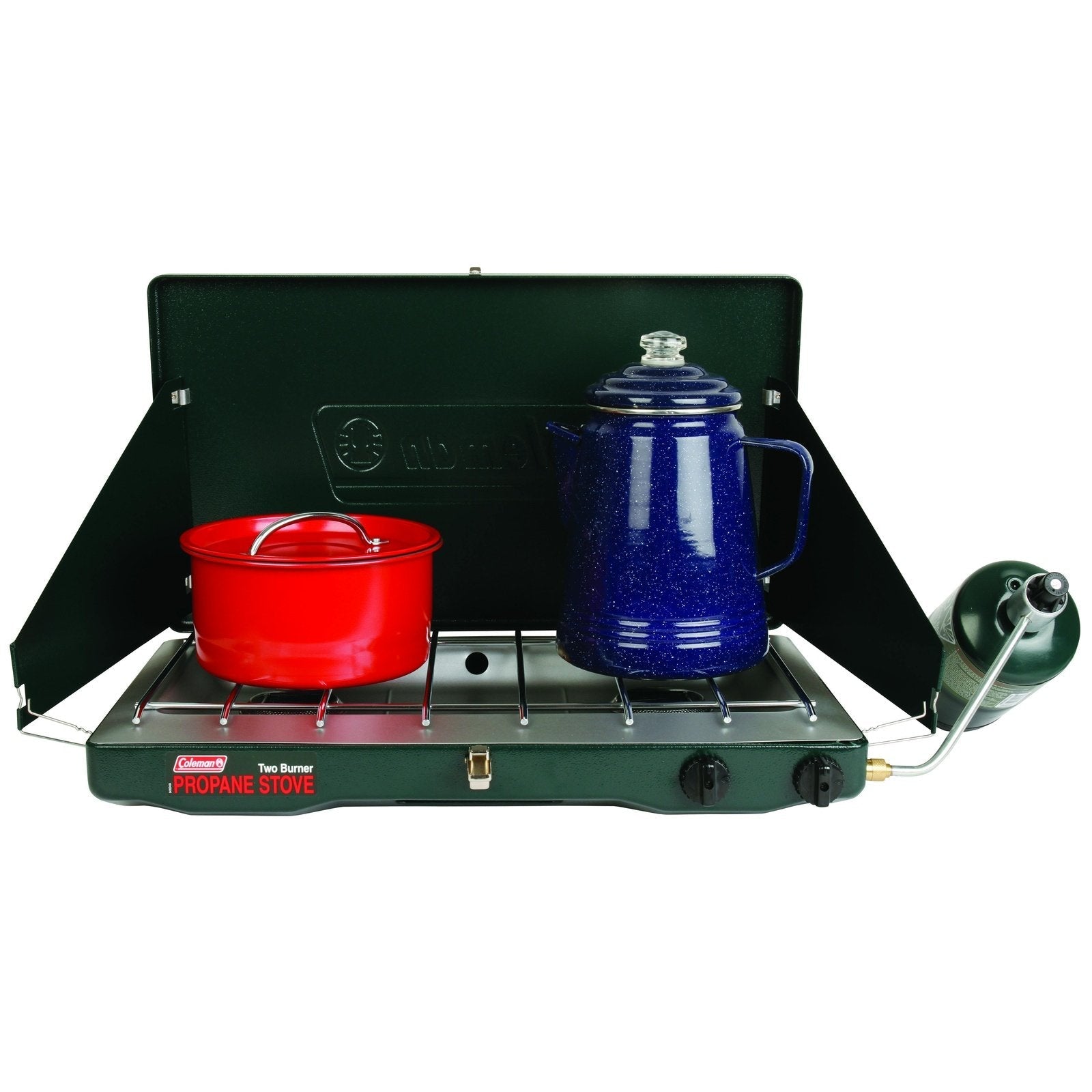 Classic Propane Gas Camping Stove, 2-Burner, Green Stoves by Coleman | campsifu