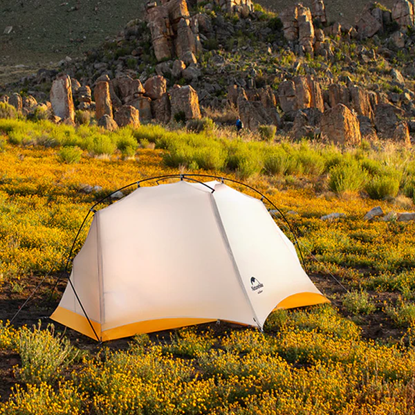 Cloud Trace Superlight 1-Person Tent Grey & Yellow Tents by Naturehike | campsifu