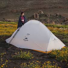 Cloud Up Superlight 2-Person Professional Tent Grey & Yellow Tents by Naturehike | campsifu