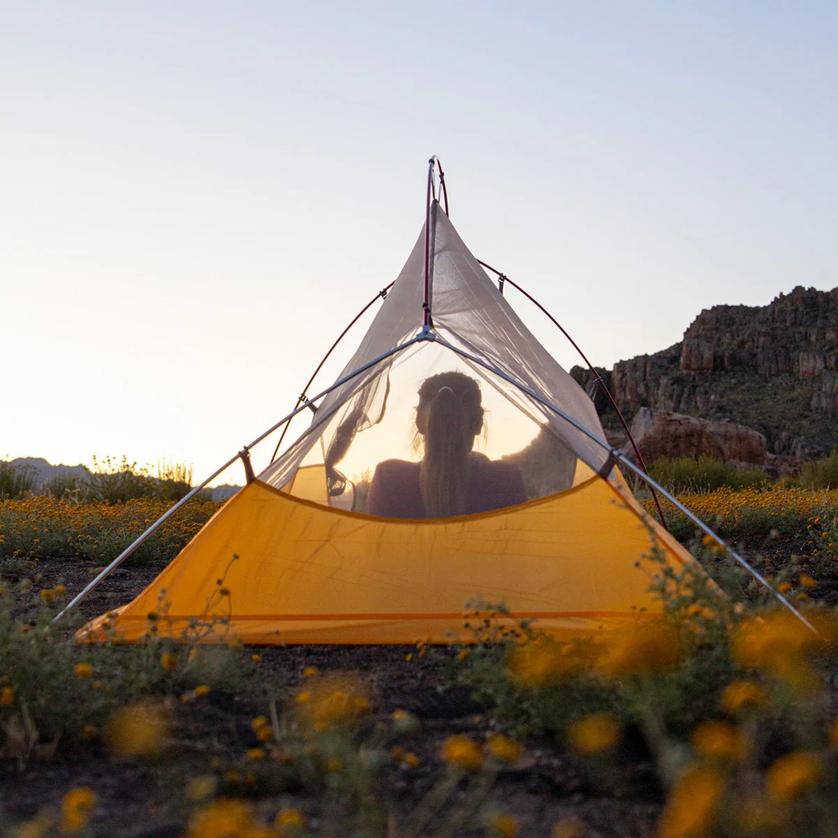 Cloud Up Superlight 2-Person Professional Tent Grey & Yellow Tents by Naturehike | campsifu