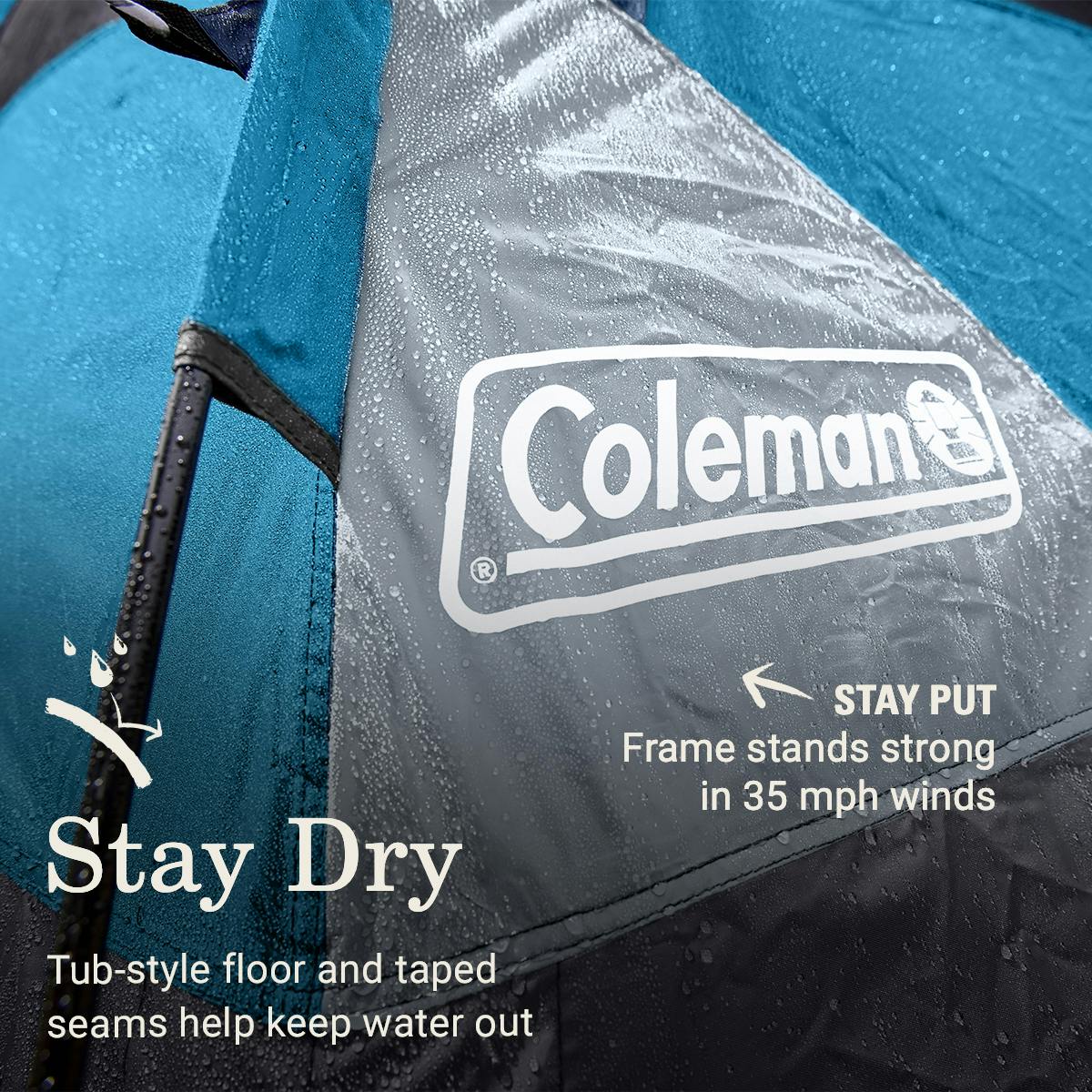 Coleman® Camp Burst™ 4-Person Camping Tent, Scuba Blue Tents by Coleman | campsifu