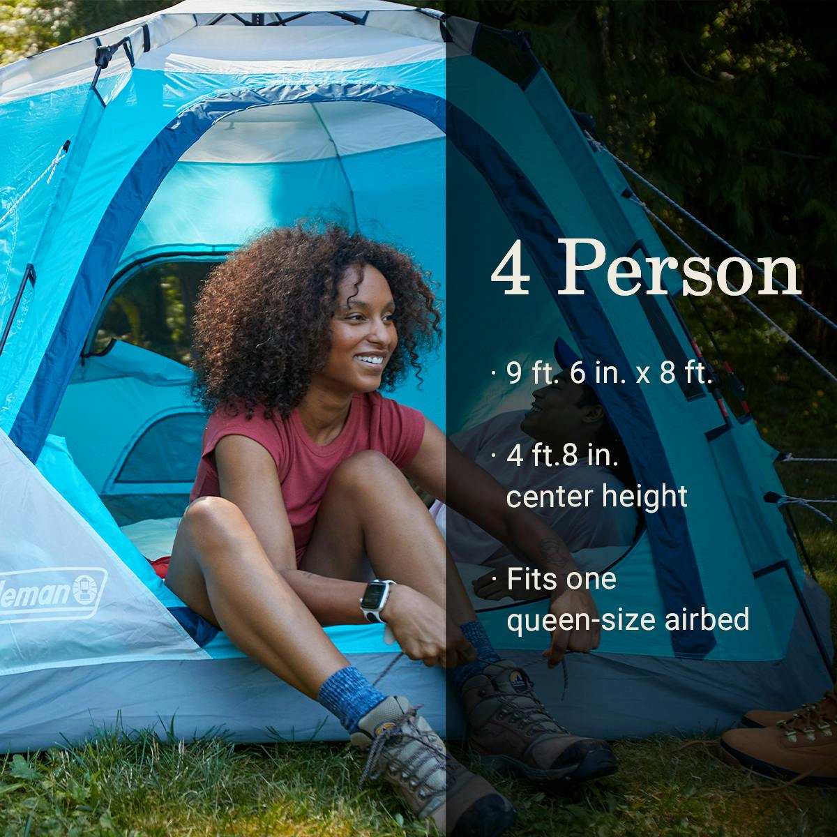 Coleman® Camp Burst™ 4-Person Camping Tent, Scuba Blue Tents by Coleman | campsifu