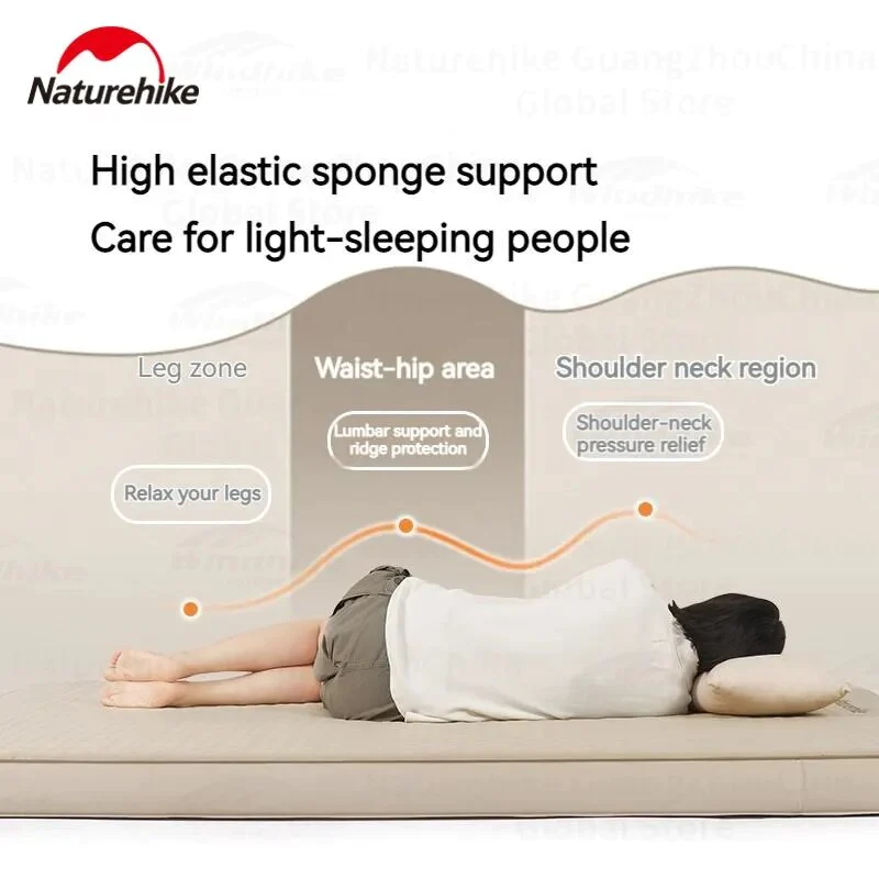 Comfort Automatic Inflatable Cushion with External Inflatable Pump Double 200*150*12cm Sleeping Pads by Naturehike | campsifu