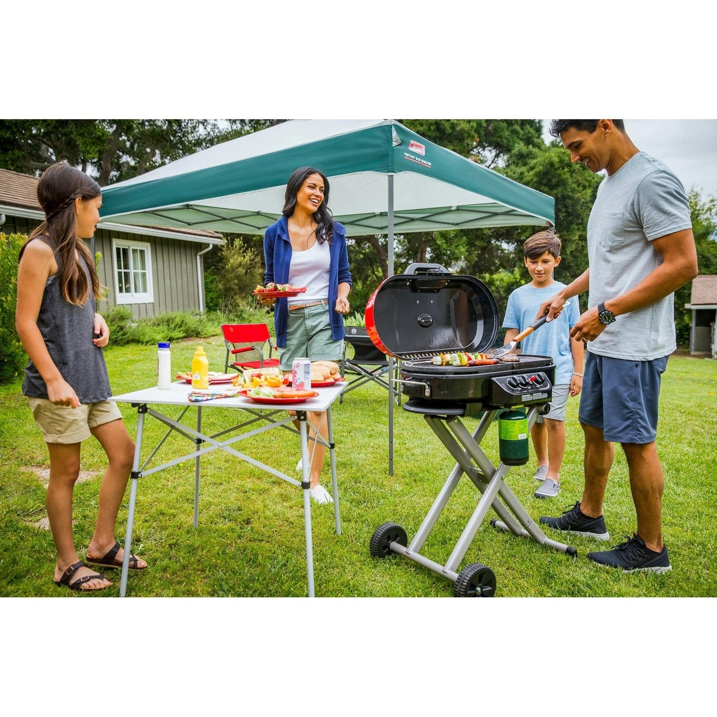 Compact Roll-Top Aluminum Camping Table Tables by Coleman | campsifu