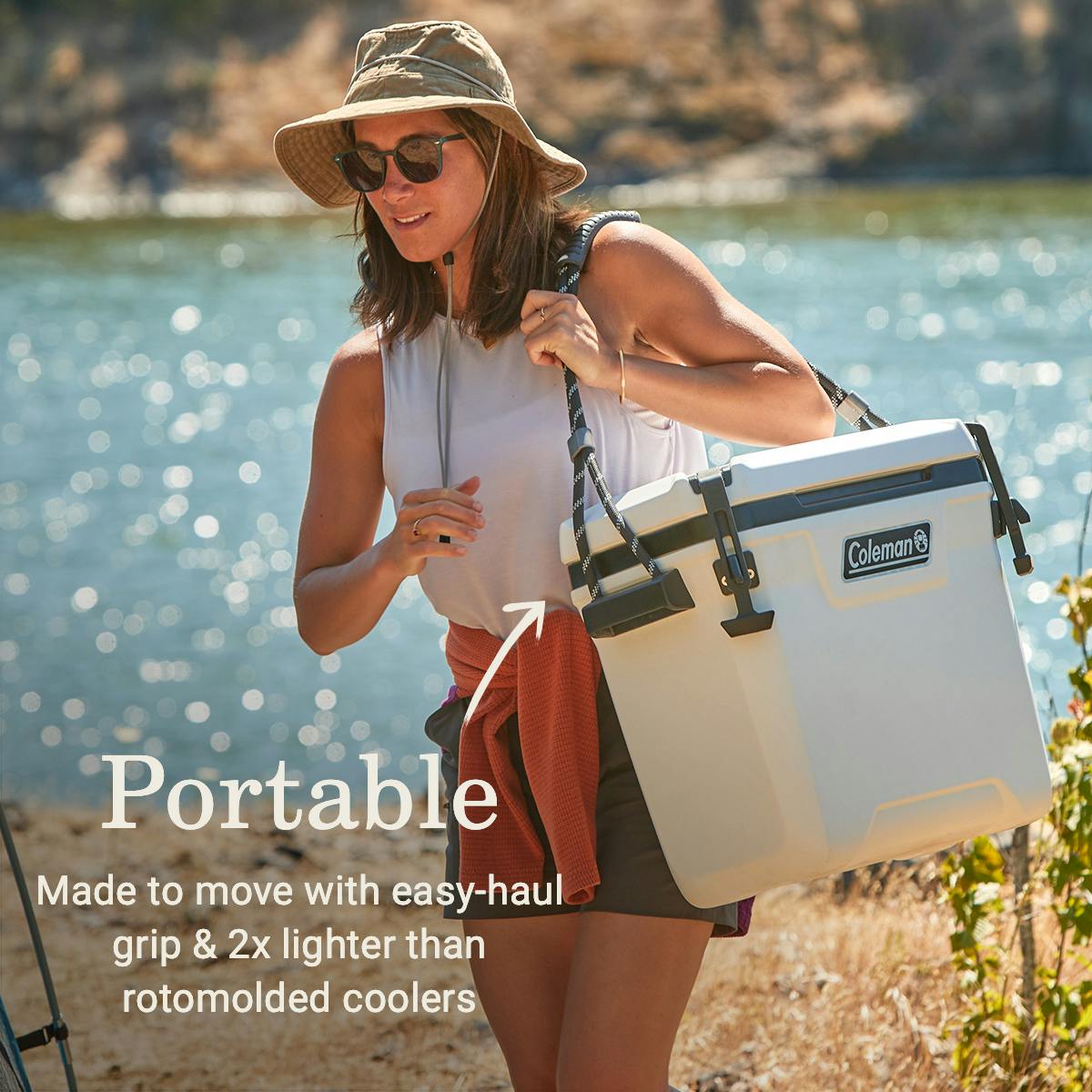 Convoy™ Series 28-Quart Portable Cooler, Cloud Hard Coolers by Coleman | campsifu