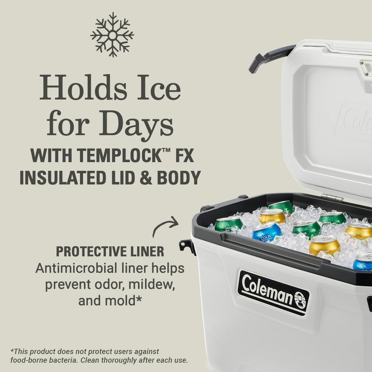 Convoy™ Series 55-Quart Cooler, Cloud Hard Coolers by Coleman | campsifu