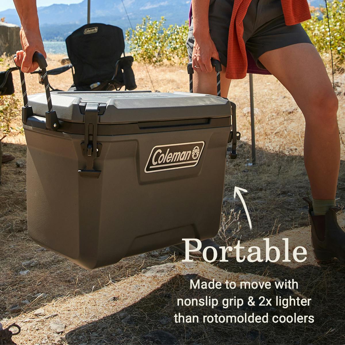 Convoy™ Series 55-Quart Cooler, Dark Storm Hard Coolers by Coleman | campsifu