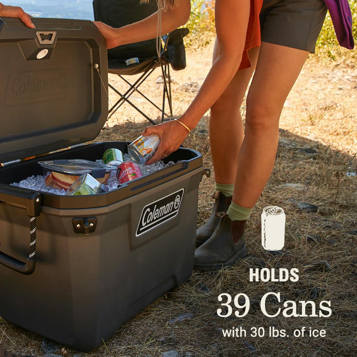 Convoy™ Series 55-Quart Cooler, Dark Storm Hard Coolers by Coleman | campsifu