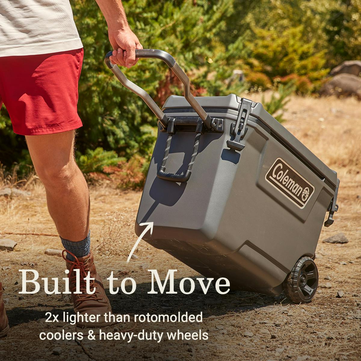 Convoy™ Series 65-Quart Cooler With Wheels, Dark Storm Hard Coolers by Coleman | campsifu