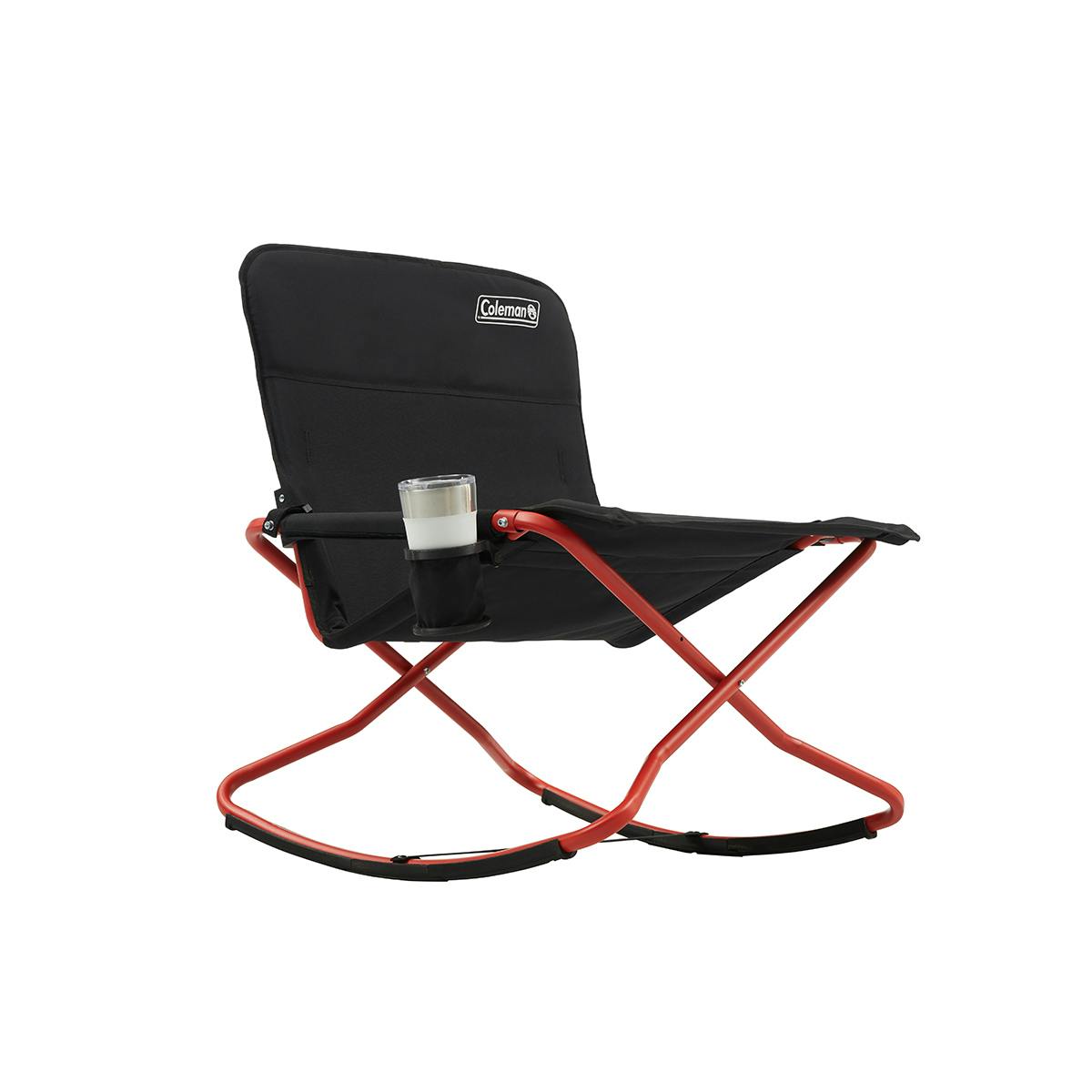 Cross Rocker Outdoor Rocking Chair, Black Chairs by Coleman | campsifu